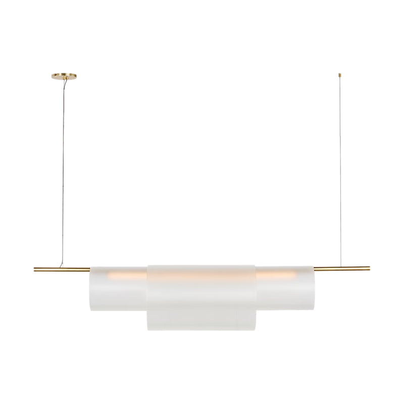 Visual Comfort PBLS80627 Trace 1-lt 60" LED Double Linear Chandelier-Hand-Rubbed Antique Brass