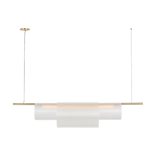 Visual Comfort PBLS80627 Trace 1-lt 60" LED Double Linear Chandelier-Hand-Rubbed Antique Brass