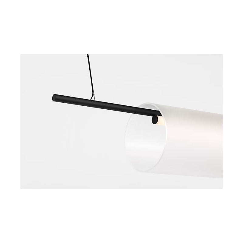 Visual Comfort PBLS80727 Trace 1-lt 72" LED Linear Chandelier-Nightshade Black