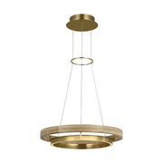 Visual Comfort 700GRC24 Grace 24 1-lt 24" LED Chandelier - Hand Rubbed Antique Brass