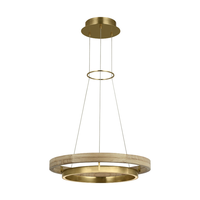 Visual Comfort 700GRC24 Grace 24 1-lt 24" LED Chandelier - Hand Rubbed Antique Brass