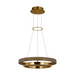 Tech 700GRC24 Grace 24 1-lt 24" LED Chandelier - Natural Brass/Weathered Oak