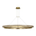 Visual Comfort SLCH30030 Grace 65 1-lt 65" LED Chandelier - Hand Rubbed Antique Brass/ Natural Oak
