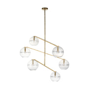 Visual Comfort SLCH354C Lowing 6-lt 59" LED Chandelier - Polished Antique Brass