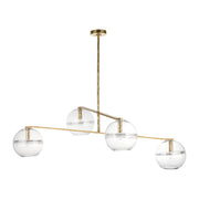 Visual Comfort SLCH355C Lowing 4-lt 59" LED Chandelier - Polished Antique Brass