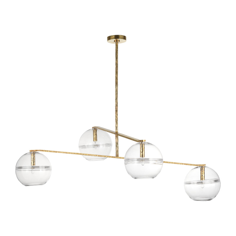 Visual Comfort SLCH355C Lowing 4-lt 59" LED Chandelier - Polished Antique Brass