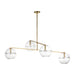 Visual Comfort SLCH355C Lowing 4-lt 59" LED Chandelier - Polished Antique Brass