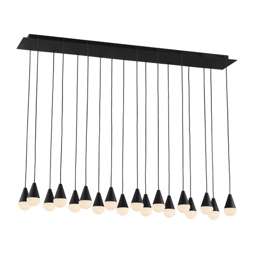 Visual Comfort SLCH516 Cupola Alabaster 18-lt 45" LED Chandelier - Nightshade Black