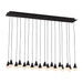 Visual Comfort SLCH516 Cupola Alabaster 18-lt 45" LED Chandelier - Nightshade Black