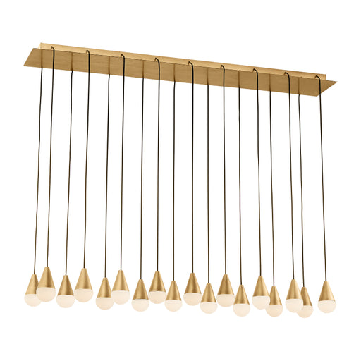 Visual Comfort SLCH516 Cupola Alabaster 18-lt 45" LED Chandelier - Hand Rubbed Antique Brass