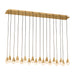 Visual Comfort SLCH516 Cupola Alabaster 18-lt 45" LED Chandelier - Hand Rubbed Antique Brass