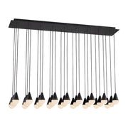 Visual Comfort SLCH517 Cupola Alabaster 27-lt 45" LED Chandelier - Nightshade Black