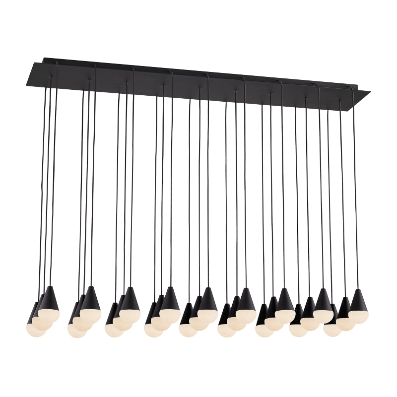 Visual Comfort SLCH517 Cupola Alabaster 27-lt 45" LED Chandelier - Nightshade Black