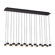 Visual Comfort SLCH523 Gable Alabaster 18-lt 45" LED Chandelier - Nightshade Black