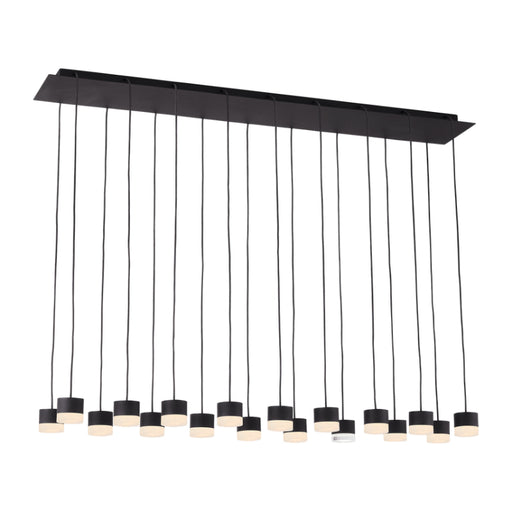 Visual Comfort SLCH523 Gable Alabaster 18-lt 45" LED Chandelier - Nightshade Black