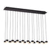 Visual Comfort SLCH523 Gable Alabaster 18-lt 45" LED Chandelier - Nightshade Black