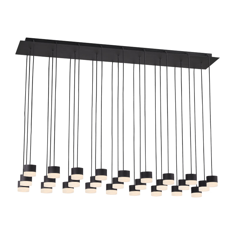 Visual Comfort SLCH524 Gable Alabaster 27-lt 45" LED Chandelier - Nightshade Black