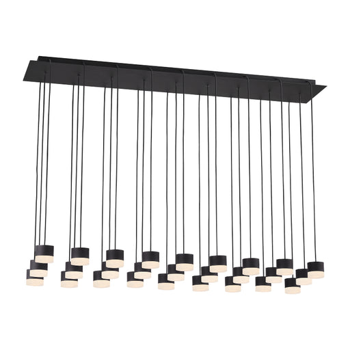 Visual Comfort SLCH524 Gable Alabaster 27-lt 45" LED Chandelier - Nightshade Black