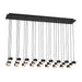 Visual Comfort SLCH524 Gable Alabaster 27-lt 45" LED Chandelier - Nightshade Black