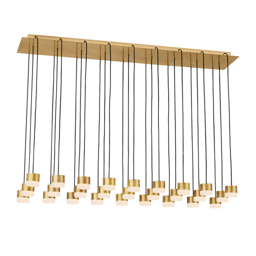Visual Comfort SLCH524 Gable Alabaster 27-lt 45" LED Chandelier - Hand Rubbed Antique Brass