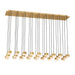 Visual Comfort SLCH524 Gable Alabaster 27-lt 45" LED Chandelier - Hand Rubbed Antique Brass