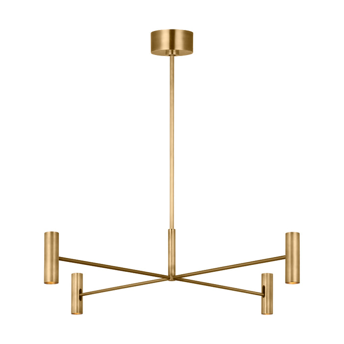 Visual Comfort SLCH570 Ponte 36" LED Chandelier - Hand Rubbed Antique Brass