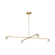 Visual Comfort SLCH75227 Midrand 4-lt 52" LED Chandelier - Hand Rubbed Antique Brass