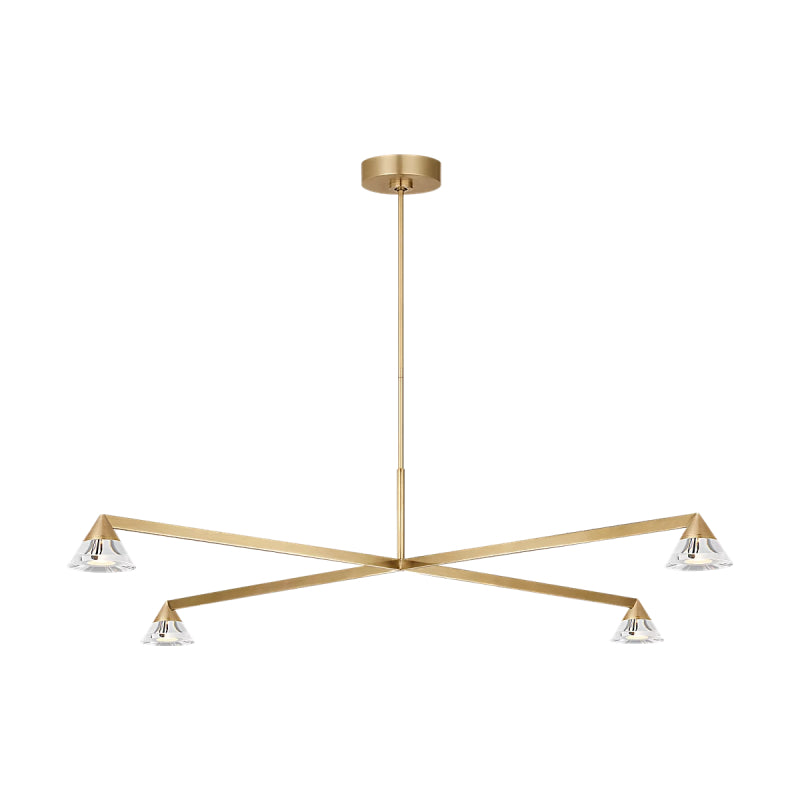 Visual Comfort SLCH75227 Midrand 4-lt 52" LED Chandelier - Hand Rubbed Antique Brass