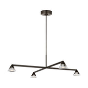 Visual Comfort SLCH75427 Midrand 4-lt 37" LED Chandelier - Bronze