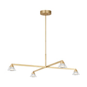 Visual Comfort SLCH75427 Midrand 4-lt 37" LED Chandelier - Hand Rubbed Antique Brass
