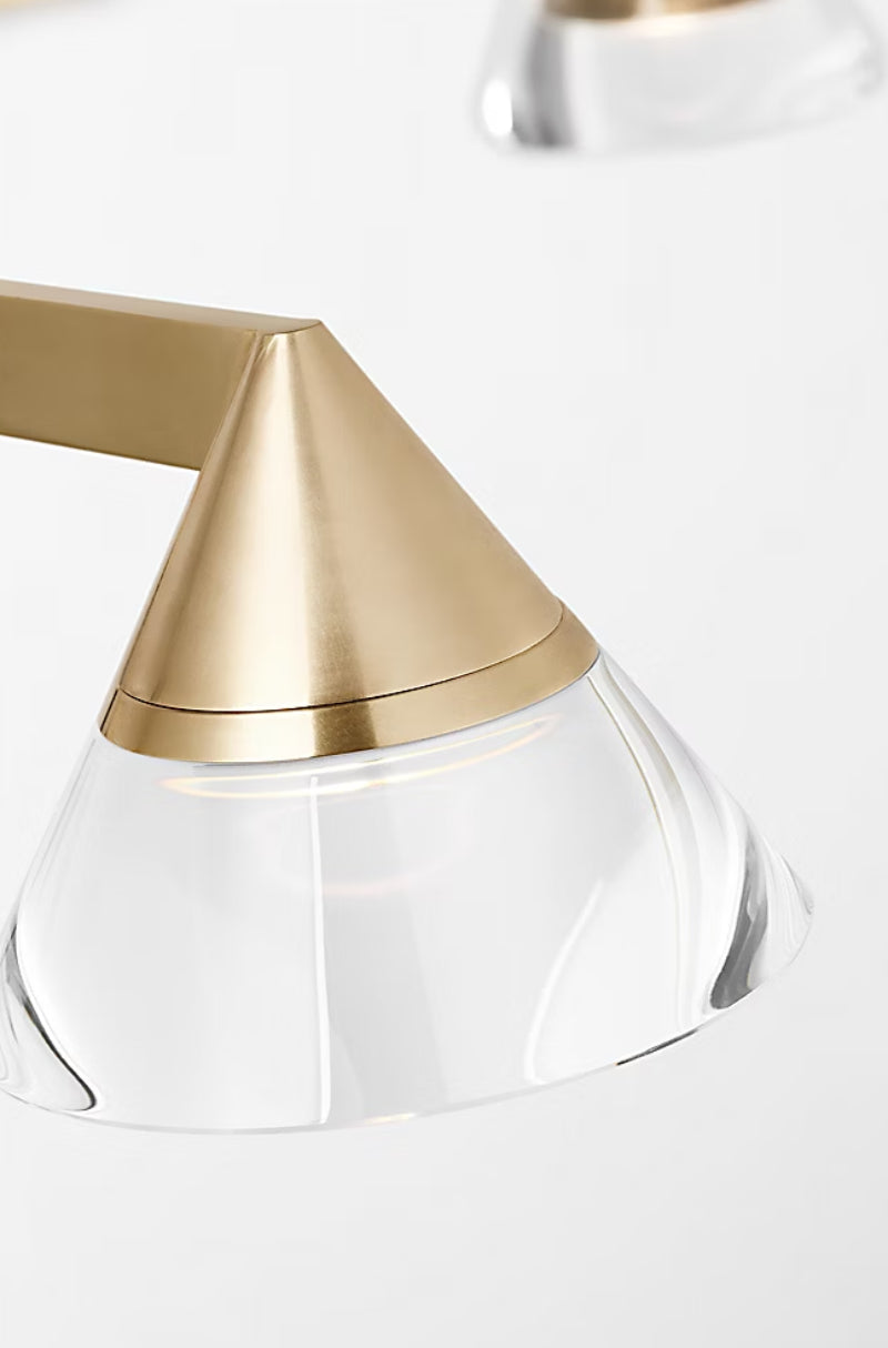 Visual Comfort SLCH75427 Midrand 4-lt 37" LED Chandelier - Hand Rubbed Antique Brass