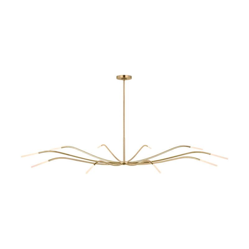Visual Comfort SLCH81627 Lajos 10-lt 67" LED Chandelier-Hand-Rubbed Antique Brass