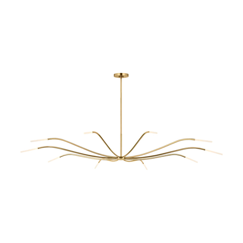 Visual Comfort SLCH81627 Lajos 10-lt 67" LED Chandelier-Hand-Rubbed Antique Brass