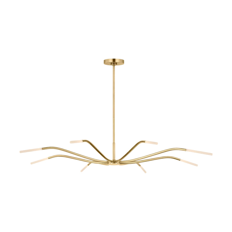 Visual Comfort SLCH81827 Lajos 8-lt 50" LED Chandelier-Hand-Rubbed Antique Brass