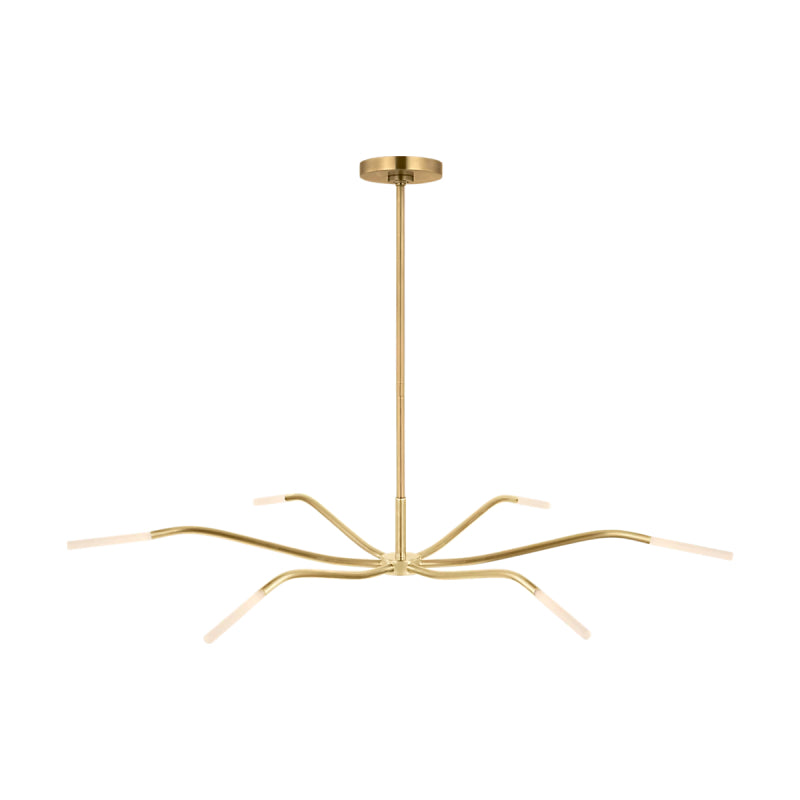 Visual Comfort SLCH81927 Lajos 6-lt 39" LED Chandelier-Hand-Rubbed Antique Brass