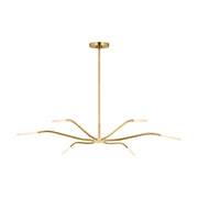 Visual Comfort SLCH81927 Lajos 6-lt 39" LED Chandelier-Hand-Rubbed Antique Brass