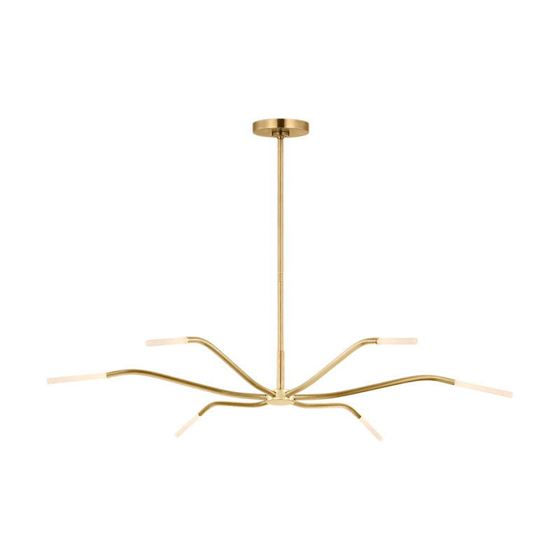 Visual Comfort SLCH81927 Lajos 6-lt 39" LED Chandelier-Hand-Rubbed Antique Brass