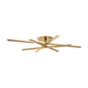 Visual Comfort SLFM56727 Cityscape 8-lt 36" LED Flush Mount - Hand-Rubbed Antique Brass