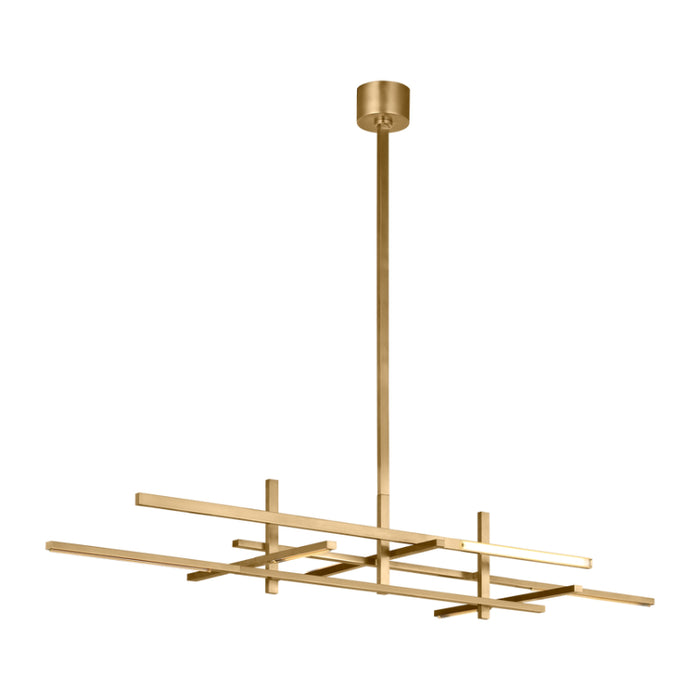 Visual Comfort SLLS562 Cityscape 70" LED Chandelier - Hand Rubbed Antique Brass