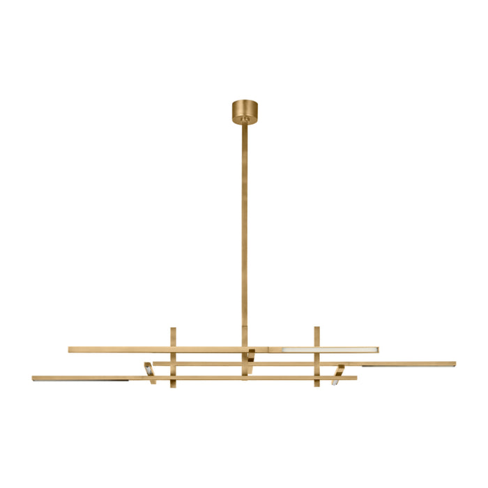 Visual Comfort SLLS562 Cityscape 70" LED Chandelier - Hand Rubbed Antique Brass