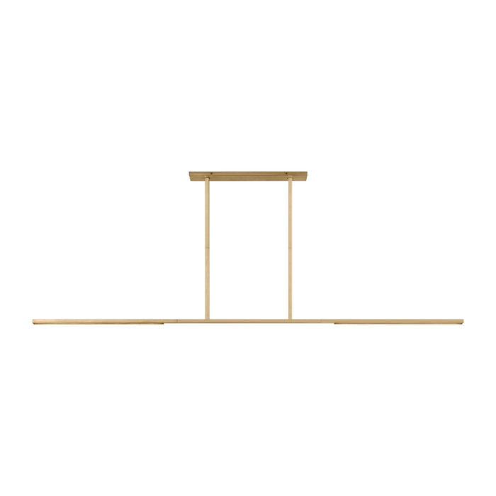 Visual Comfort SLLS568 Cityscape 72" LED X-Large Linear Chandelier - Hand Rubbed Antique Brass