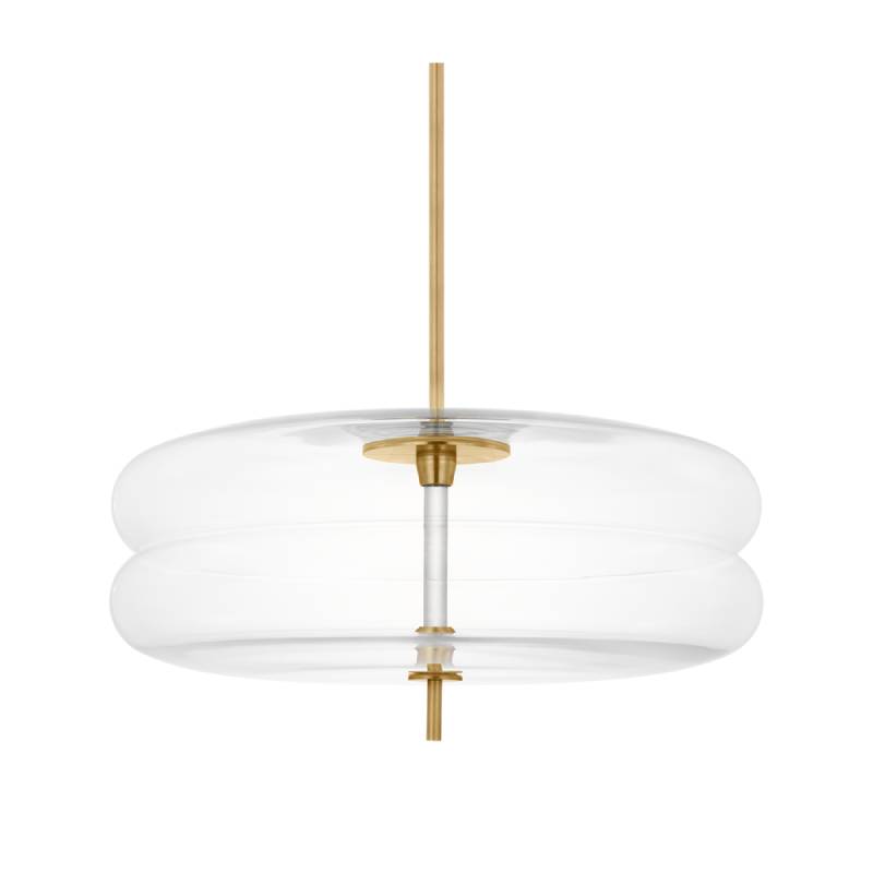 Visual Comfort SLPD31027C Shakkei 1-lt 22" LED Pendant - Natural Brass