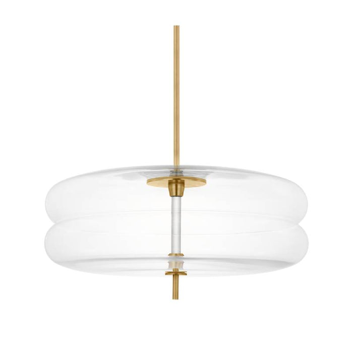 Visual Comfort SLPD31027C Shakkei 1-lt 22" LED Pendant - Natural Brass