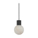 Visual Comfort SLPD541 Mina Alabaster 1-lt 5" LED Pendant - Black/Black cord