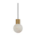 Visual Comfort SLPD541 Mina Alabaster 1-lt 5" LED Pendant - Hand Rubbed Antique Brass/Black ord