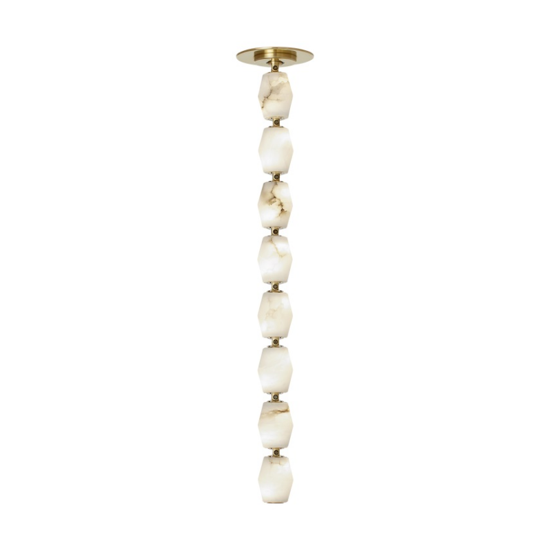Visual Comfort SLPD550 Collier 2" LED Pendant with Surface Mount Driver - Hand Rubbed Antique Brass