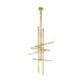 Visual Comfort SLPD563 Cityscape 36" LED Pendant - Hand Rubbed Antique Brass
