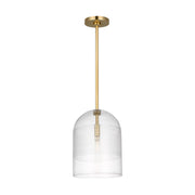 Visual Comfort SLPD641 Leano 1-lt 10" Pendant - Hand Rubbed Antique Brass