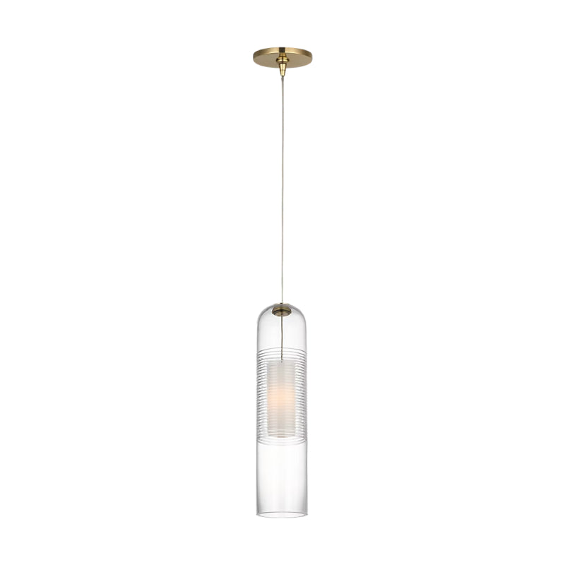 Visual Comfort SLPD771 Leano 1-lt 4" LED Pendant-Hand-Rubbed Antique Brass