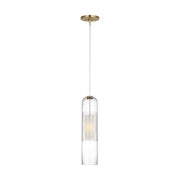 Visual Comfort SLPD771 Leano 1-lt 4" LED Pendant-Hand-Rubbed Antique Brass